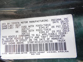 2001 Toyota Tundra Limited Green Extended Cab 4.7L AT 4WD #Z23312